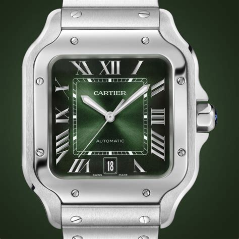 cartier santos 100 green|santos 100 cartier price.